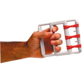 CanDo Latex Free Rubber Band Hand Exerciser with 5 Red Bands