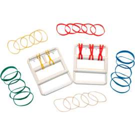 CanDo Latex Free Rubber Band Hand Exerciser with 25 Bands