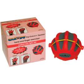 CanDo Digi-Extend n' Squeeze Exerciser, Light, Red, Large