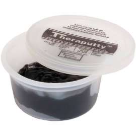 TheraPutty Plus Antimicrobial Exercise Putty, Black, 2 Ounce, X-Firm