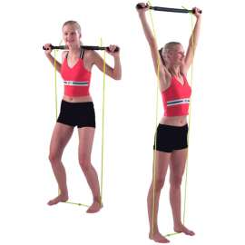 Padded Exercise Bar with Yellow Tubing, Unweighted, 36"L x 2"W x 2"H