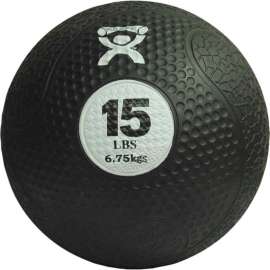 CanDo Firm Medicine Ball, 15 lb., 10" Diameter, Black