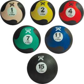CanDo Firm Medicine Ball, 5-Piece Set (1 Each 2, 4, 7, 11, 15 lb.)