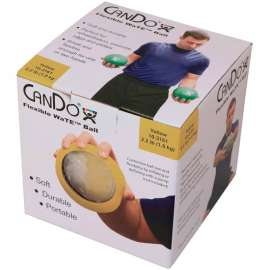 CanDo WaTE Hand-held Weighted Ball, Yellow, 1 kg/2.2 lb.