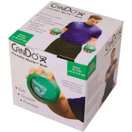 CanDo WaTE Hand-held Weighted Ball, Green, 2 kg/4.4 lb.