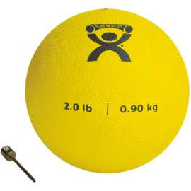 CanDo Soft Pliable Medicine Ball, 2 lb., 5" Diameter, Yellow