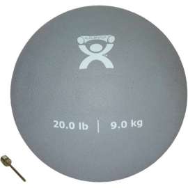 CanDo Soft Pliable Medicine Ball, 20 lb., 9" Diameter, Silver