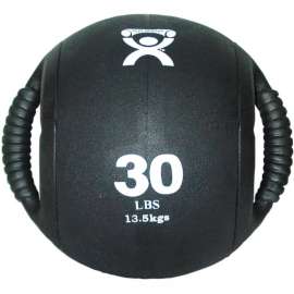 CanDo Dual-Handle Medicine Ball, 30 lb., 9" Dia (23 cm), Black
