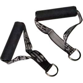 CanDo Exercise Band Handles with D-Ring, 1 Pair
