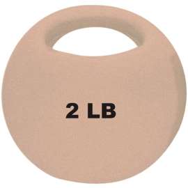 CanDo One-Handle Medicine Ball, 2 lb., 9" Diameter, Tan