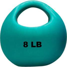 CanDo One-Handle Medicine Ball, 8 lb., 9" Diameter, Green