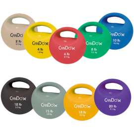 CanDo One-Handle Medicine Ball, 5 Piece Set (1 Each 2, 4, 6, 8, 10 lb.)