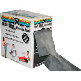 CanDo Perf 100 Low Powder Exercise Band, Black, 100 yd Roll, 1 Roll/Box