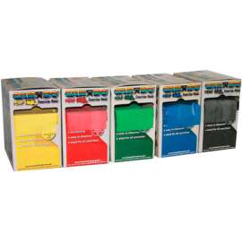 CanDo Perf 100 Low Powder Exercise Band, 100 yd Rolls, 5 Color Set