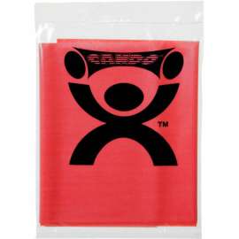 CanDo Low Powder Pre-Cut Exercise Band, Red, 48"L Strip, 1/Pack