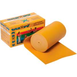 CanDo Low Powder Exercise Band, Gold, 6 Yard Roll, 1 Roll/Box