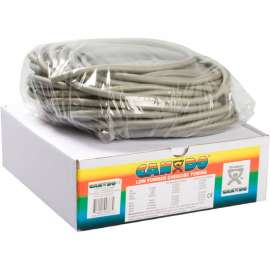 CanDo Low Powder Exercise Tubing, Silver, 100' Roll/Box