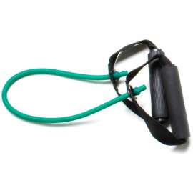 CanDo Exercise Tubing with Handles, Green, 18"