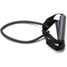 CanDo Exercise Tubing with Handles, Black, 18"