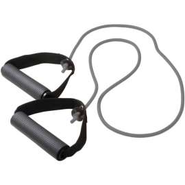 CanDo Exercise Tubing with Handles, Silver, 48"