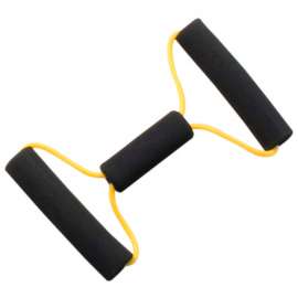 CanDo BowTie Tubing Exerciser, Yellow, 14"