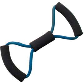 CanDo BowTie Tubing Exerciser, Blue, 14"
