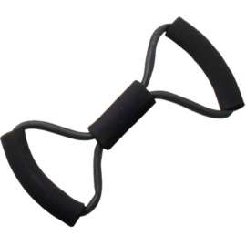 CanDo BowTie Tubing Exerciser, Black, 14"