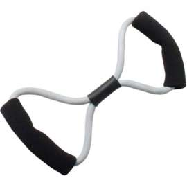 CanDo BowTie Tubing Exerciser, Silver, 14"