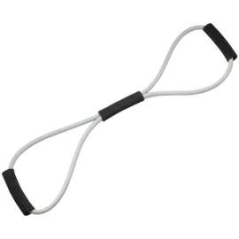CanDo BowTie Tubing Exerciser, Silver, 30"