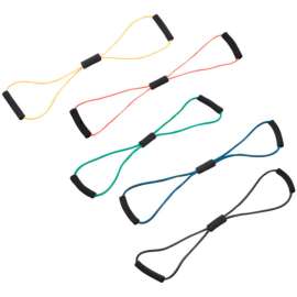 CanDo BowTie Tubing Exerciser, 30", 5 Color Set