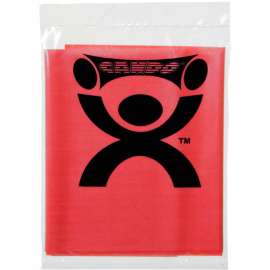 CanDo Latex Free Pre-Cut Exercise Band, Red, 48"L Strips, 1/PK
