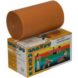 CanDo Latex-Free Exercise Band, Gold, 6 Yard Roll, 1 Roll/Box