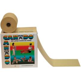 CanDo Latex-Free Exercise Band, Tan, 50 Yard Roll, 1 Roll/Box