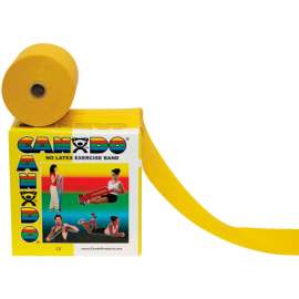 CanDo Latex-Free Exercise Band, Yellow, 50 Yard Roll, 1 Roll/Box