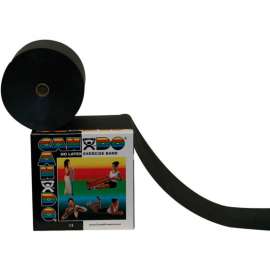 CanDo Latex-Free Exercise Band, Black, 50 Yard Roll, 1 Roll/Box