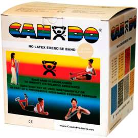 CanDo Latex-Free Exercise Band, Tan, 25 Yard Roll, 1 Roll/Box