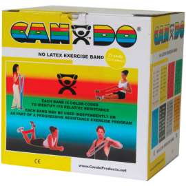 CanDo Latex-Free Exercise Band, Yellow, 25 Yard Roll, 1 Roll/Box