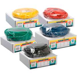 CanDo Latex-Free Exercise Tubing, 100' Roll/Box, 5 Color Set