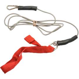 CanDo Bungee Exercise Cord with Attachments, 7' Cord, Red