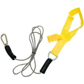 CanDo Bungee Exercise Cord with Attachments, 4' Cord, Yellow