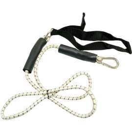 CanDo Bungee Exercise Cord with Attachments, 4' Cord, Black