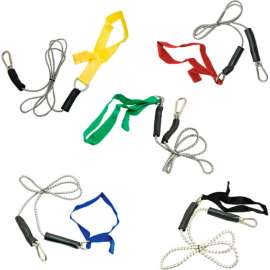 CanDo Bungee Exercise Cord with Attachments, 4' Cord, 5 Color Set