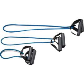 CanDo Exercise Tubing with Handles, Full Body Set -18", 36", 48"), Blue, 3/Set