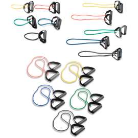 CanDo Exercise Tubing with Handles, Full Body Set -18", 36", 48"), 5 Color Set