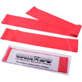 CanDo Exercise Band Loop Exerciser, 3 Size Set -10", 15", 30"), Red