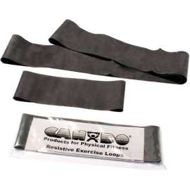 CanDo Exercise Band Loop Exerciser, 3 Size Set -10", 15", 30"), Black