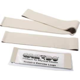 CanDo Exercise Band Loop Exerciser, 3 Size Set -10", 15", 30"), Silver