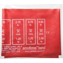 CanDo AccuForce Exercise Band, Red, 48"L Band