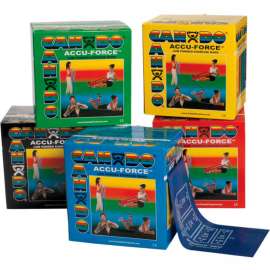 CanDo AccuForce Exercise Band, 50 Yard Roll, 5 Color Set