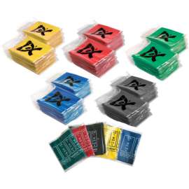 CanDo AccuForce Exercise Band, 48"L Band, Box of 40, 5 Box Set